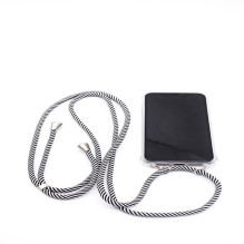 Evelatus Samsung A50 Case with rope Black Stripes Transparent