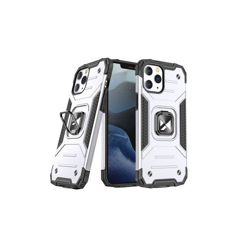 Wozinsky Apple iPhone 13 Pro Ring Armor Case Kickstand Tough Rugged Silver