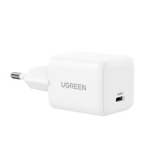 „Ugreen Nexode N“ serijos X512 20 W „GaN“ 1 x USB-C sieninis įkroviklis – baltas