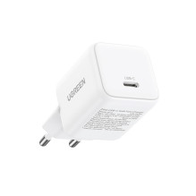 „Ugreen Nexode N“ serijos X512 20 W „GaN“ 1 x USB-C sieninis įkroviklis – baltas