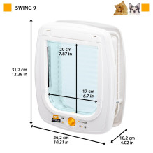 Pet Door - Ferplast Swing 9 White