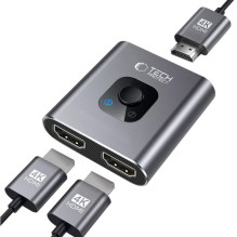 Tech-Protect Tech-Protect HB07 HUB Adapter 2in1 HDMI 4K 60HZ - gray Tech-Protect Tech-Protect HB07 HUB Adapter 2in1 HDMI 4K 60HZ - gray