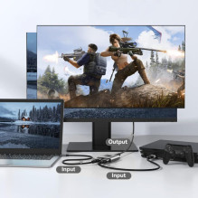Tech-Protect Tech-Protect HB07 HUB Adapter 2in1 HDMI 4K 60HZ - gray Tech-Protect Tech-Protect HB07 HUB Adapter 2in1 HDMI 4K 60HZ - gray
