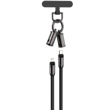 Devia Devia cable lanyard 2in1 PD USB-C - Lightning 1,2 m 27W black Devia Devia cable lanyard 2in1 PD USB-C - Lightning 1,2 m 27W black