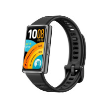 Huawei Band 11 Pro Matte Black Aluminum Alloy Case with Black Fluoroelastomer Strap (Candy-B49F)