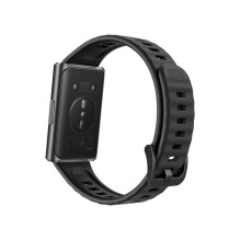 Huawei Band 11 Pro Matte Black Aluminum Alloy Case with Black Fluoroelastomer Strap (Candy-B49F)