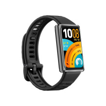 Huawei Band 11 Pro Matte Black Aluminum Alloy Case with Black Fluoroelastomer Strap (Candy-B49F)