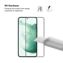 Evelatus Samsung Galaxy S22 2.5D Full Cover Japan Glue Glass Anti-Static