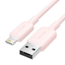 USB 2.0 LAIDAS Į LIGHTNING / 1M ROŽINIS LAMPF VENTION