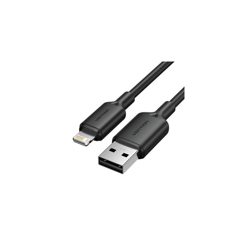 USB 2.0 LAIDAS Į LIGHTNING / 2M JUODASIS LAMBH VENTION
