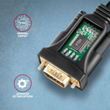 KABELIS USB2.0 Į RS-232 / 1,5M ADS-1PQN AXAGON