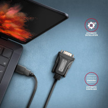 KABELIS USB2.0 Į RS-232 / 1,5M ADS-1PQN AXAGON