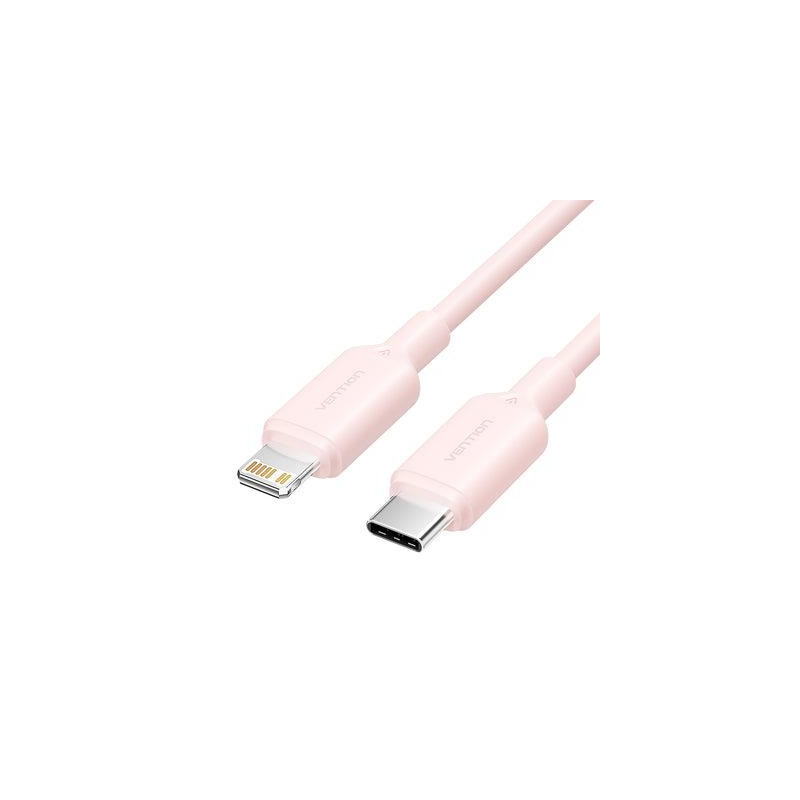 USB-C LAIDAS Į LIGHTNING / 1M ROŽINIS LAKPF VENTION