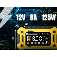 „Tracer 47777 DT128“ lygintuvo 12 V 8 A diagnostika ir priežiūra