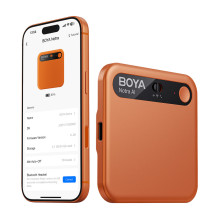 BOYA Notra balso įrašymo įrenginys su dirbtinio intelekto transkripcija – oranžinis