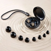„Tech-Protect QuietFit“ silikoniniai ausų kamštukai su akustiniu filtru – juodi