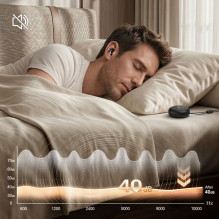 „Tech-Protect QuietFit“ silikoniniai ausų kamštukai su akustiniu filtru – juodi
