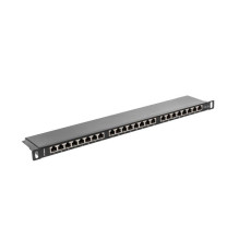 LANBERG PATCH PANEL 24 PORT 0.5U CAT.5E FTP BLACK LANBERG PATCH PANEL 24 PORT 0.5U CAT.5E FTP BLACK