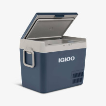 Cooler Box - Igloo ICF 40 38.8L Capacity, AC/DC Power, Lift-Off Lid Electric Blue, Gray