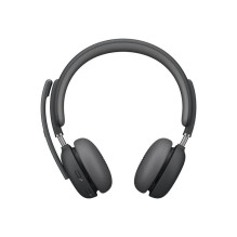 Wireless Headphones - Logitech Zone Wireless 2 Teams Edition, USB-C Receiver, AI Noise Cancellation, Black