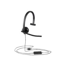 Ausinės - Logitech H570e UC Versija Mono USB-A Ausinės Su Triukšmo Naikinimo Technologija Juoda