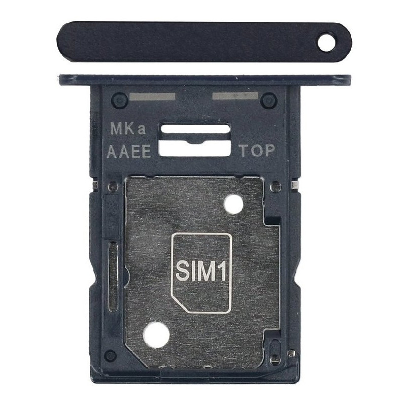 SIM kortelės laikiklis Samsung A155 A15 4G Brave Black originalus (service pack)