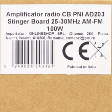 CB radio amplifier PNI AD203 Stinger Board 25-30MHz AM-FM 100W CB radio amplifier PNI AD203 Stinger Board 25-30MHz AM-FM 100W