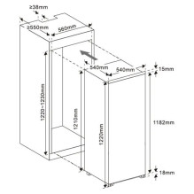 MPM MPM-185-CJI-18 combi-fridge Built-in 181 L E White