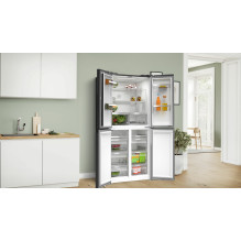 „Bosch Serie 4 KMC85LBEA“ dviduris šaldytuvas, laisvai pastatomas, 547 LE, juodas