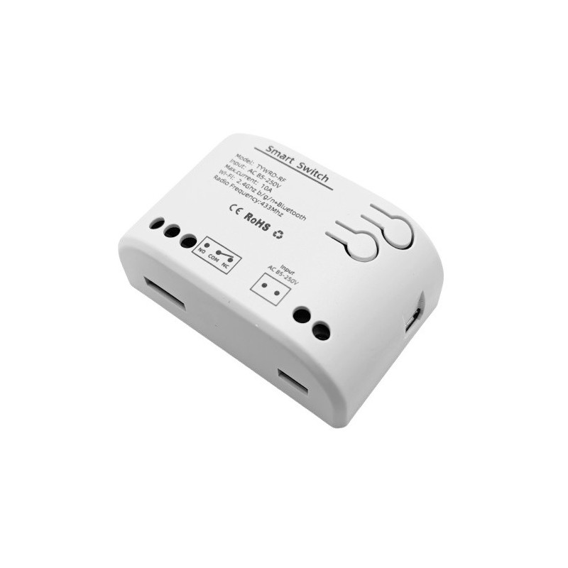 TUYA smart 1-channel switch, Wi-Fi, RF, 10A, AC 85-250V