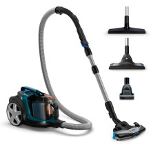 Dulkių siurblys, PHILIPS, PowerPro Expert, be maišelio, 900 vatų, talpa 2 l, triukšmas 75 dB, žalias, svoris 5,5 kg, FC9