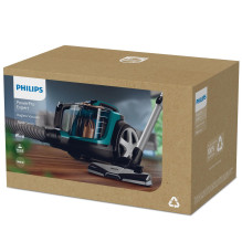 Dulkių siurblys, PHILIPS, PowerPro Expert, be maišelio, 900 vatų, talpa 2 l, triukšmas 75 dB, žalias, svoris 5,5 kg, FC9