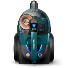 Dulkių siurblys, PHILIPS, PowerPro Expert, be maišelio, 900 vatų, talpa 2 l, triukšmas 75 dB, žalias, svoris 5,5 kg, FC9