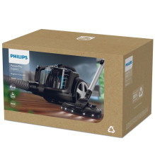 Dulkių siurblys, PHILIPS, PowerPro Expert 7000 serija, be maišelio, 900 vatų, talpa 2 l, triukšmas 75 dB, juodas, svoris
