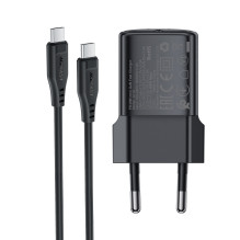 Įkroviklis Acefast A118 30W GaN USB-C + USB-C to USB-C cable 1.2m juodas Įkroviklis Acefast A118 30W GaN USB-C + USB-C to USB-C cable 1.2m juodas