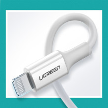 Ugreen US171 Lightning – USB-C MFi PD kabelis 20W 480Mb/s 1m – baltas Ugreen US171 Lightning – USB-C MFi PD kabelis 20W 480Mb/s 1m – baltas