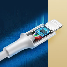 Ugreen US171 Lightning – USB-C MFi PD kabelis 20W 480Mb/s 1m – baltas Ugreen US171 Lightning – USB-C MFi PD kabelis 20W 480Mb/s 1m – baltas