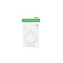 Ugreen US155 20728 USB-A / Lightning MFi 2.4A kabelis 1m – baltas