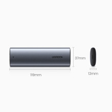 Ugreen M.2 SSD bay USB 3.2 Gen 2 drive (SuperSpeed USB 10 Gbps) + USB Type C cable 0.5m gray (CM400 10902)