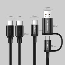 Ugreen US286 USB-C - USB-C PD QC 3A 480Mb / s 2m cable - black
