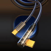 Joyroom Joyroom Gaming Cable S-CC100A6 USB-C (angled) / USB-C (straight) 100W 1.2m - black Joyroom Joyroom Gaming Cable S-CC100A6 USB-C (angled) / USB-C (straight) 100W 1.2m - black