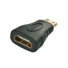 Adapteris - LINDY HDMI Moteriškas į Mini HDMI Vyriškas Adapteris, Auksu Padengtas Adapteris - LINDY HDMI Moteriškas į Mini HDMI Vyriškas Adapteris, Auksu Padengtas