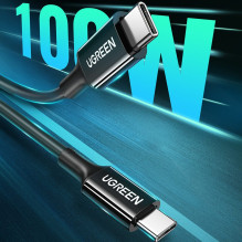 Ugreen US300 USB-C / USB-C 480Mb / s 5A 2m kabelis – juodas