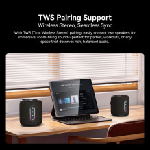 Blackview AuraBass 2 - Bluetooth Speaker - Portable Speaker with Bluetooth - Wireless Music Box - 7 hours Black