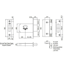 Mortise lock 156 / F 5 keys Mortise lock 156 / F 5 keys