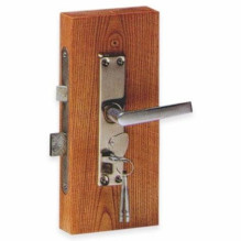 DOOR LOCK, SPOTTED HANDLES