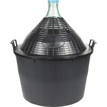 Demijohn for wine in plastic basket 34 l Demijohn for wine in plastic basket 34 l