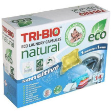 Skalbimo kapsulės TRI-BIO SENSITIVE, 14 vnt.