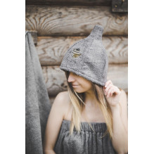 Sauna cap cotton gray NAMŲ TEKSTILĖ Sauna cap cotton gray NAMŲ TEKSTILĖ