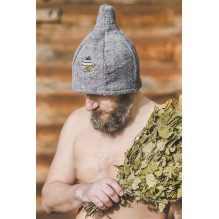 Sauna cap cotton gray NAMŲ TEKSTILĖ Sauna cap cotton gray NAMŲ TEKSTILĖ
